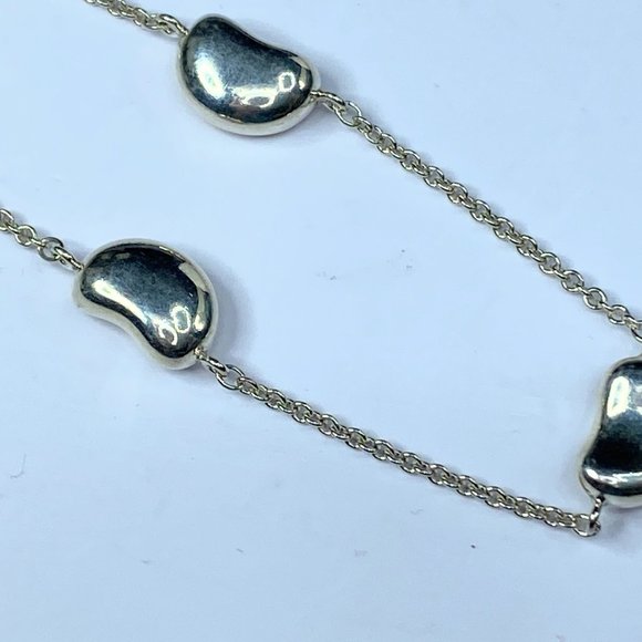 TIFFANY & CO STERLING SILVER ELSA PERETTI BEAN BRACELET 7" 7.6gm JR7934 - Picture 6 of 9
